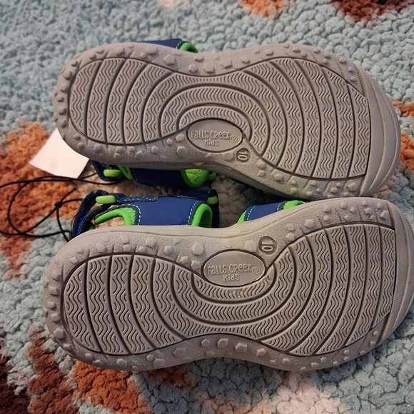 Falls Creek Blue and Green Kids Sandals - Picture 3 of 3